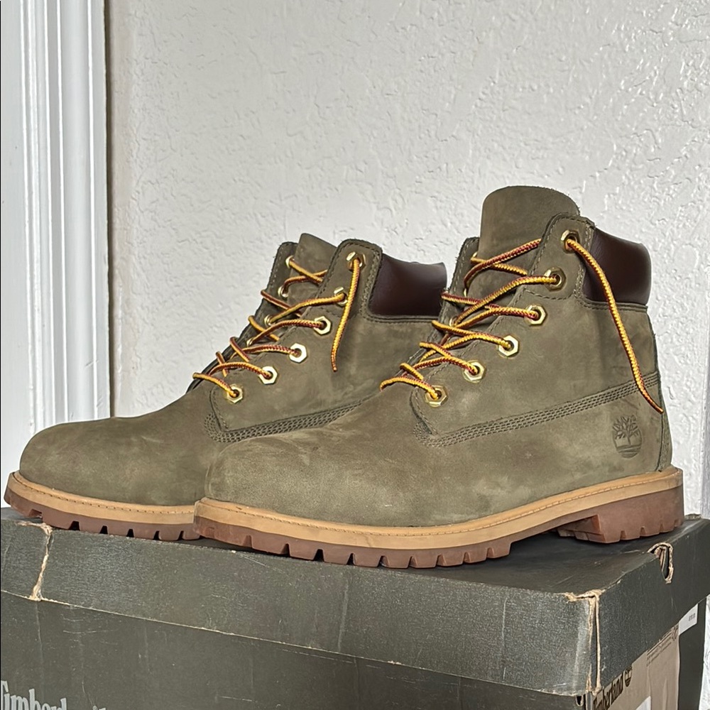 Timberland Men's Green Leather Boots